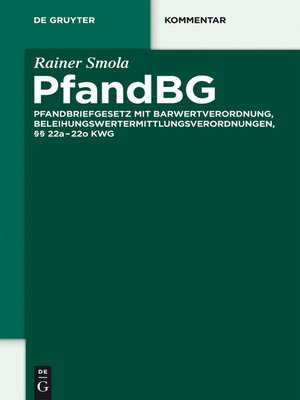 cover image of PfandBG